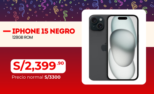 IPHONE 15 NEGRO