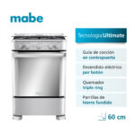 Cocina de Piso a Gas 60 cm Inox Mabe - CMP6040FX1 - Imagen 2