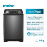 LAVADORA AUTOMÁTICA 21KG DIAMOND GRAY MABE - Imagen 2