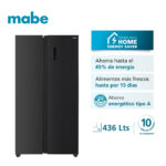 REFRIGERADORA SIDE BY SIDE NO FROST 480L BLACK STEEL MABE - Imagen 2