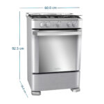 Cocina de Piso a Gas 60 cm Inox Mabe - CMP6040FX1 - Imagen 3