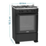 Cocina a Gas 60 cm Negro Mabe - CMP6010FN0 - Imagen 3