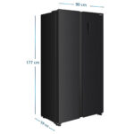REFRIGERADORA SIDE BY SIDE NO FROST 480L BLACK STEEL MABE - Imagen 3